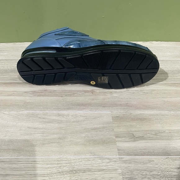 Fennix Italy Jean Blue Men's Shoes casual sneakers alligator/leather calf - Picture 5 of 5